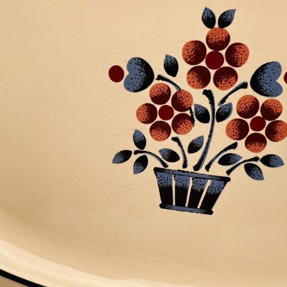 Hearthside Vintage Serving Platter Brambleberry Cumberland 1970s Floral 12" - Picture 2 of 9